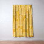 Mid Century Modern Forest Yellow Window Curtain Gallery Image 3