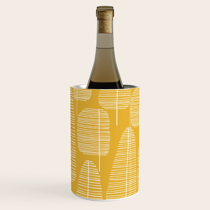 Mid Century Modern Forest Yellow Wine Chiller Gallery Image 2