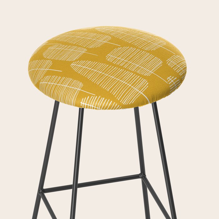 Mid Century Modern Forest Yellow Stool Gallery Image 2