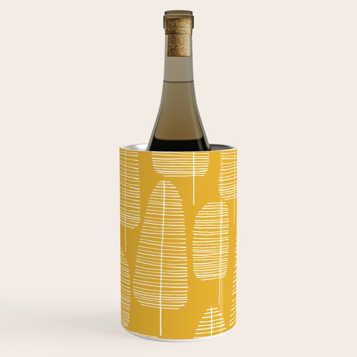 Mid Century Modern Forest Yellow Wine Chiller Gallery Image 3