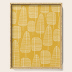 Mid Century Modern Forest Yellow Serving Tray Gallery Image 1