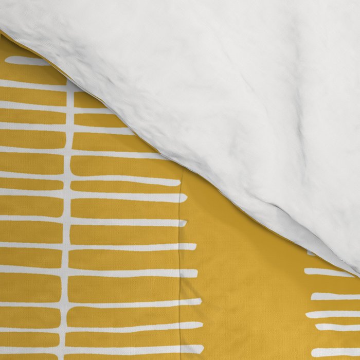 Mid Century Modern Forest Yellow Comforter Gallery Image 4