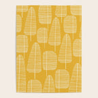 Mid Century Modern Forest Yellow Poster Gallery Image 4