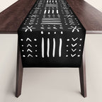 Mudcloth III (Black) Table Runner Gallery Image 1