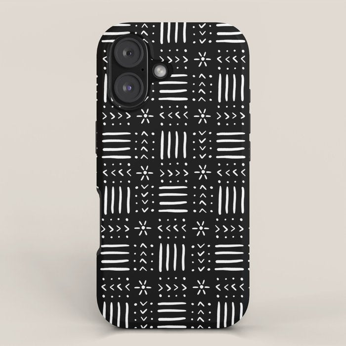 Mudcloth III (Black) iPhone Case Gallery Image 1