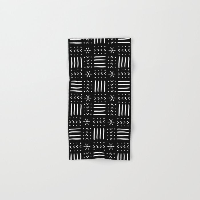 Mudcloth III (Black) Bath Towel Gallery Image 1
