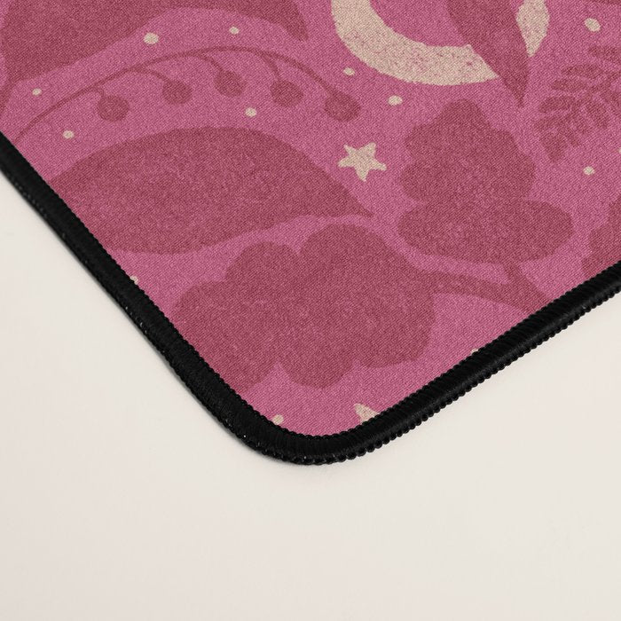 Mysterious Garden - dark pink Desk Mat Gallery Image 4