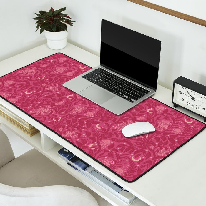 Mysterious Garden - dark pink Desk Mat Gallery Image 2