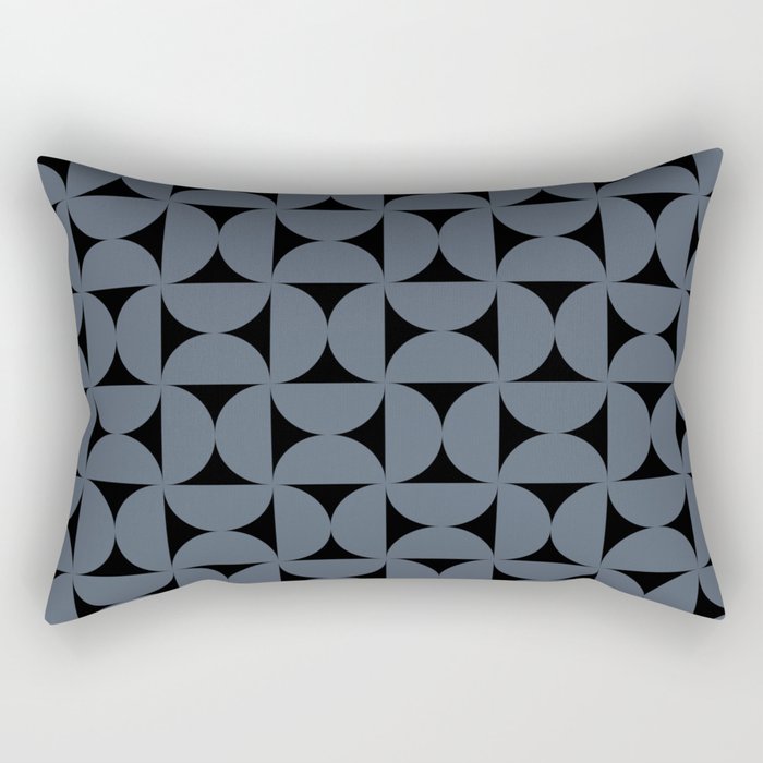 Bauhaus Mid Century Modern Geometric Pattern VIII Rectangular Pillow Gallery Image 1