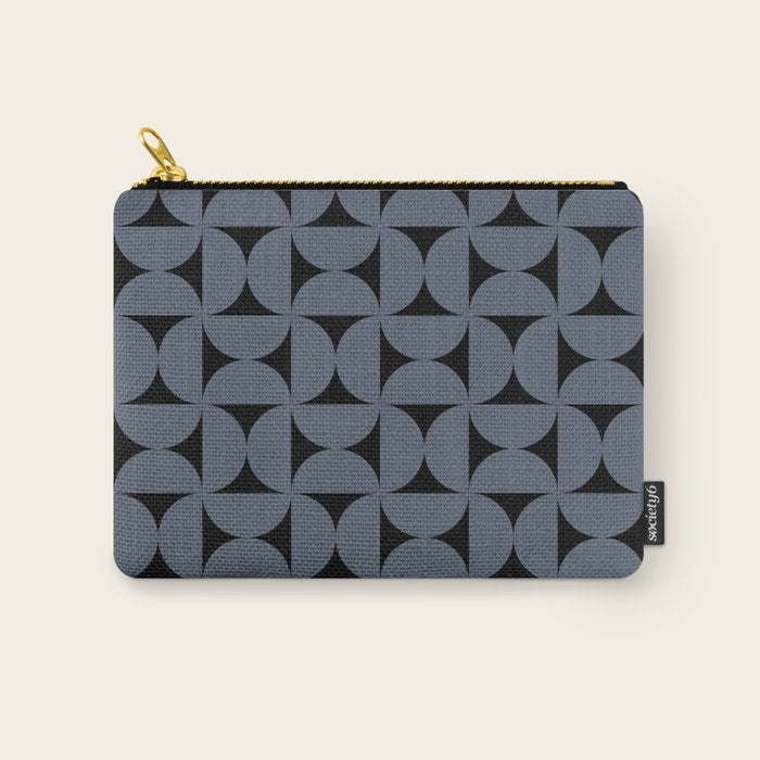 Bauhaus Mid Century Modern Geometric Pattern VIII Carry All Pouch Gallery Image 1