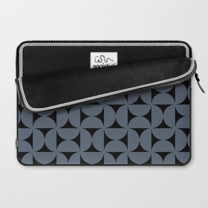 Bauhaus Mid Century Modern Geometric Pattern VIII Laptop Sleeve Gallery Image 2