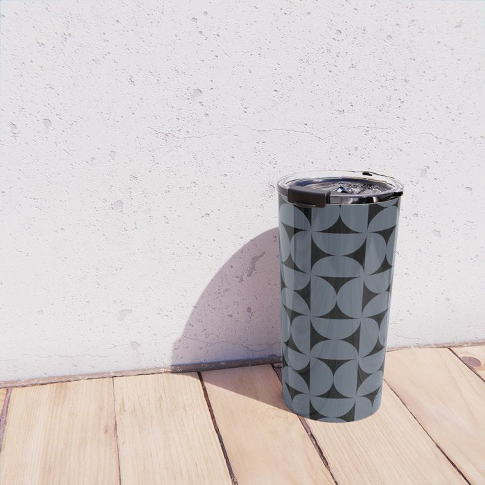 Bauhaus Mid Century Modern Geometric Pattern VIII Travel Mug Gallery Image 4
