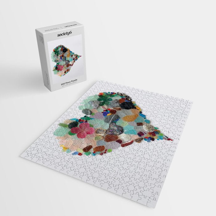 Love -  Sea Glass Heart A Unique Birthday & Fatherâs Day Gift Jigsaw Puzzle Gallery Image 2