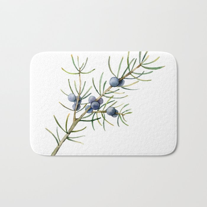 Juniper White Christmas Bath Mat Gallery Image 1