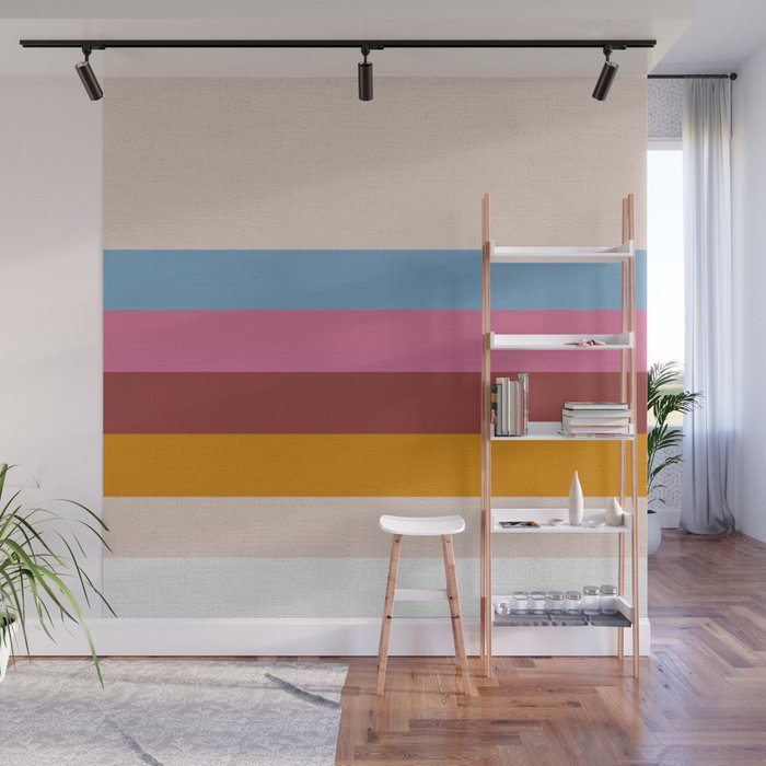 Modern Abstract Rainbow Wall Mural Gallery Image 1