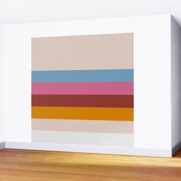 Modern Abstract Rainbow Wall Mural Gallery Image 2