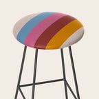 Modern Abstract Rainbow Stool Gallery Image 2