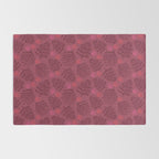 Winter & Woodsy Pine Trees in Ruby Red Rug Gallery Image 2