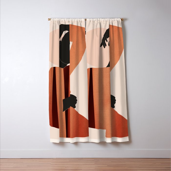 Abstract Art /Minimal Girl  5 Window Curtain Gallery Image 3