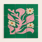 Lavender & Tropical Green: Les Fleurs | Flower Market Color Series 08 Wood Wall Art Gallery Image 1