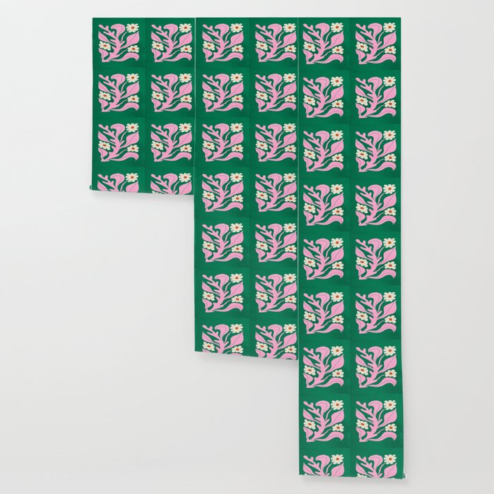 Lavender & Tropical Green: Les Fleurs | Flower Market Color Series 08 Wallpaper Gallery Image 3
