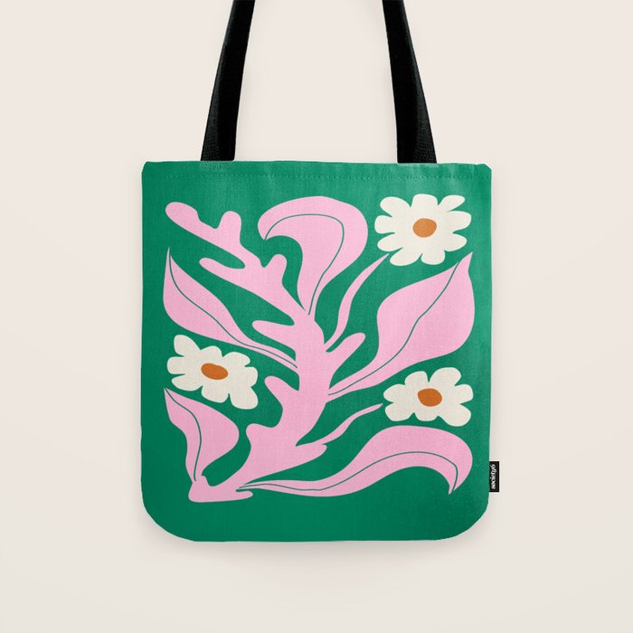 Lavender & Tropical Green: Les Fleurs | Flower Market Color Series 08 Tote Bag Gallery Image 1