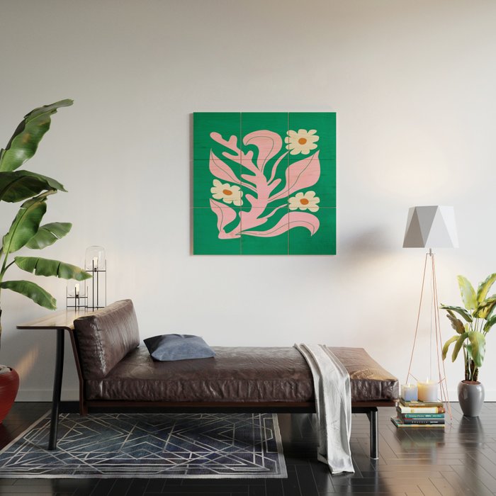 Lavender & Tropical Green: Les Fleurs | Flower Market Color Series 08 Wood Wall Art Gallery Image 2
