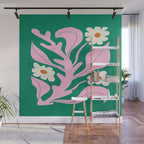 Lavender & Tropical Green: Les Fleurs | Flower Market Color Series 08 Wall Mural Gallery Image 1