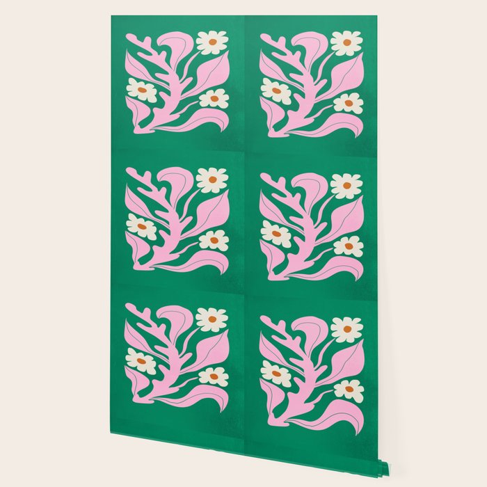 Lavender & Tropical Green: Les Fleurs | Flower Market Color Series 08 Wallpaper Gallery Image 2