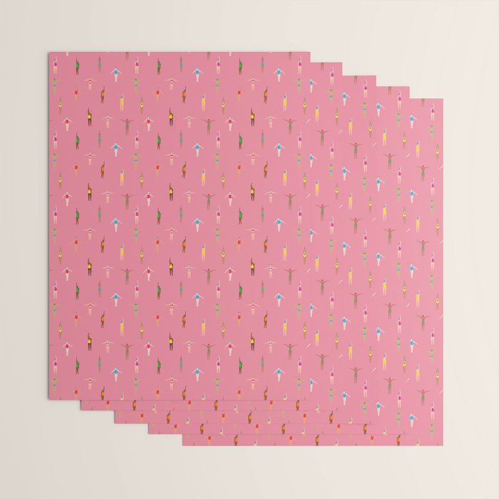 Swimmers in a Sea of Pink Wrapping Paper Gallery Image 3