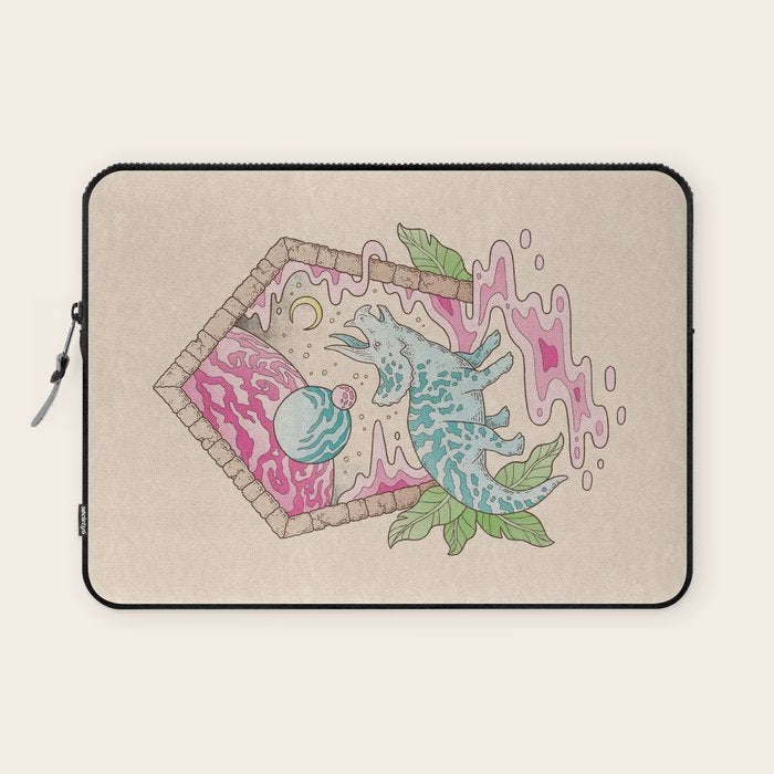 Aeon Archway: Triceratops | Dinosaur Sci-Fi Space Art Laptop Sleeve Gallery Image 1