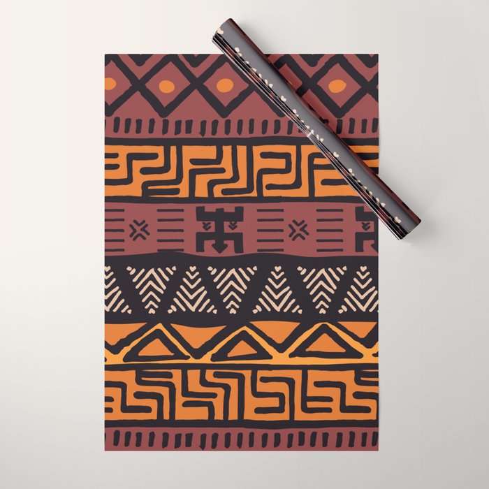 Tribal ethnic geometric pattern 021 Wrapping Paper Gallery Image 1