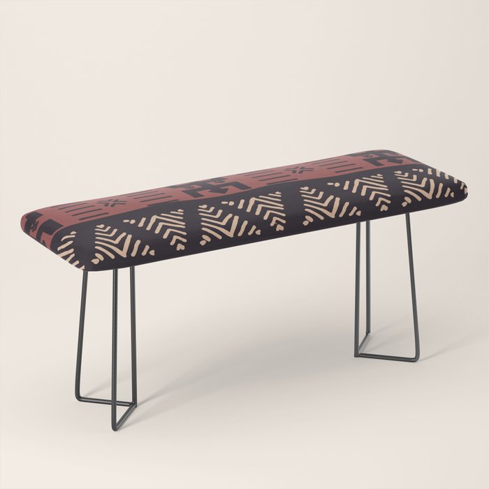 Tribal ethnic geometric pattern 021 Bench Gallery Image 1
