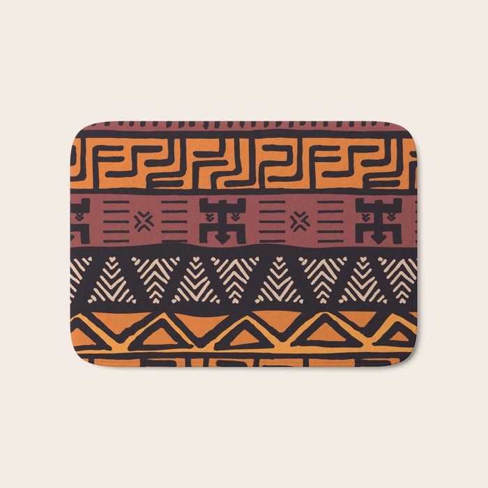 Tribal ethnic geometric pattern 021 Bath Mat Gallery Image 1