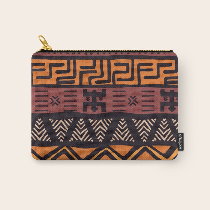 Tribal ethnic geometric pattern 021 Carry All Pouch Gallery Image 1