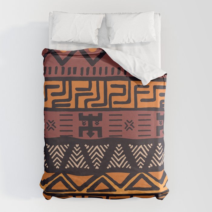 Tribal ethnic geometric pattern 021 Duvet Cover Gallery Image 1
