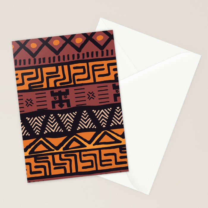 Tribal ethnic geometric pattern 021 Stationery Card Gallery Image 2