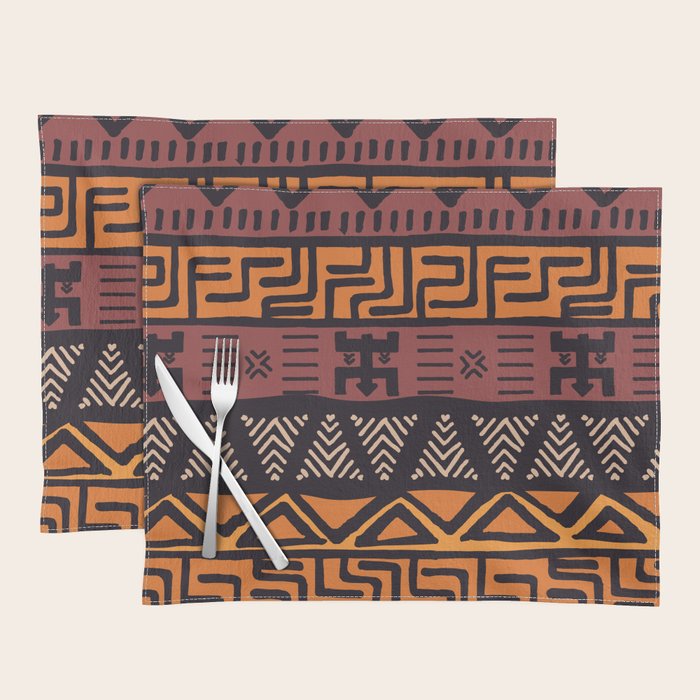 Tribal ethnic geometric pattern 021 Placemat Gallery Image 1