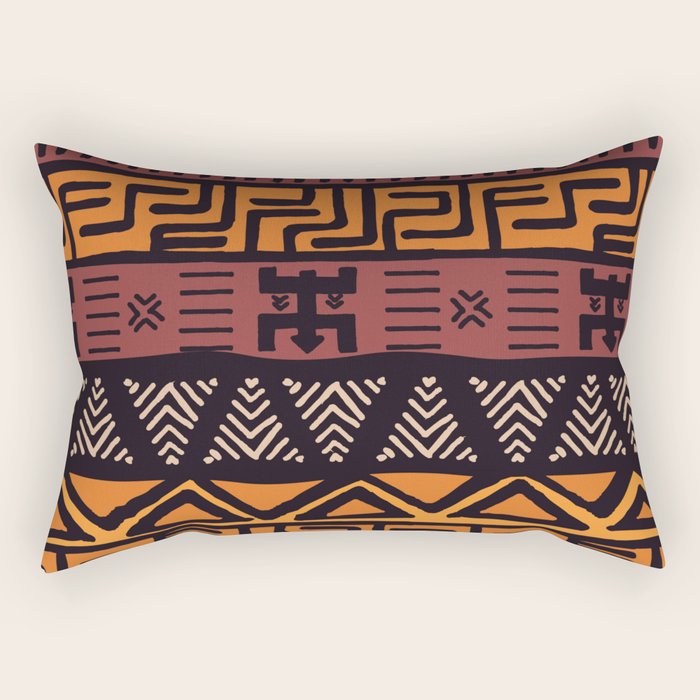 Tribal ethnic geometric pattern 021 Rectangular Pillow Gallery Image 2
