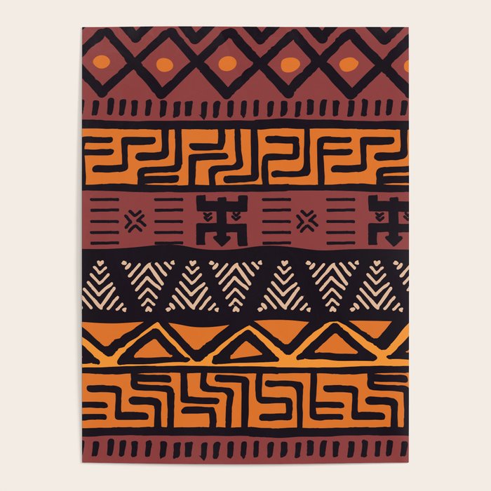 Tribal ethnic geometric pattern 021 Poster Gallery Image 4