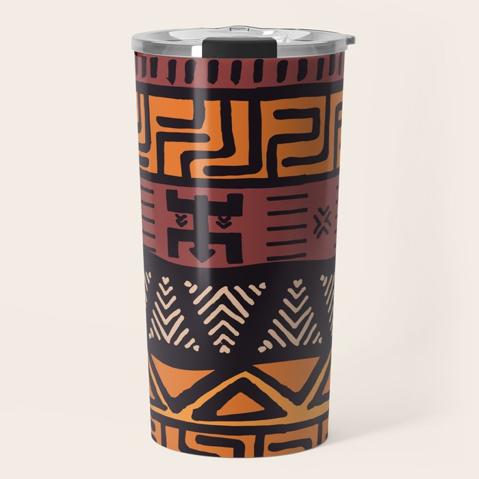 Tribal ethnic geometric pattern 021 Travel Mug Gallery Image 1