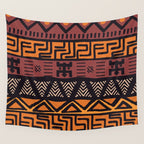 Tribal ethnic geometric pattern 021 Wall Tapestry Gallery Image 4