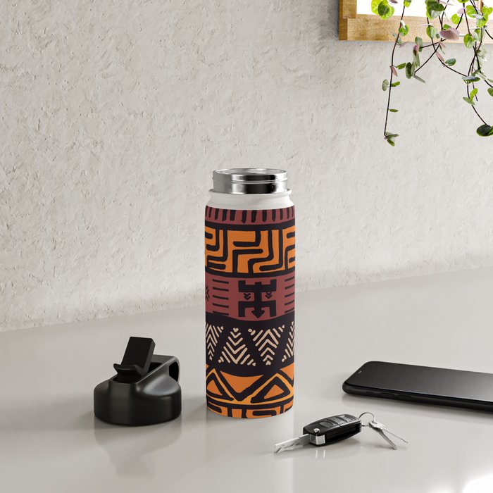 Tribal ethnic geometric pattern 021 Water Bottle Gallery Image 4