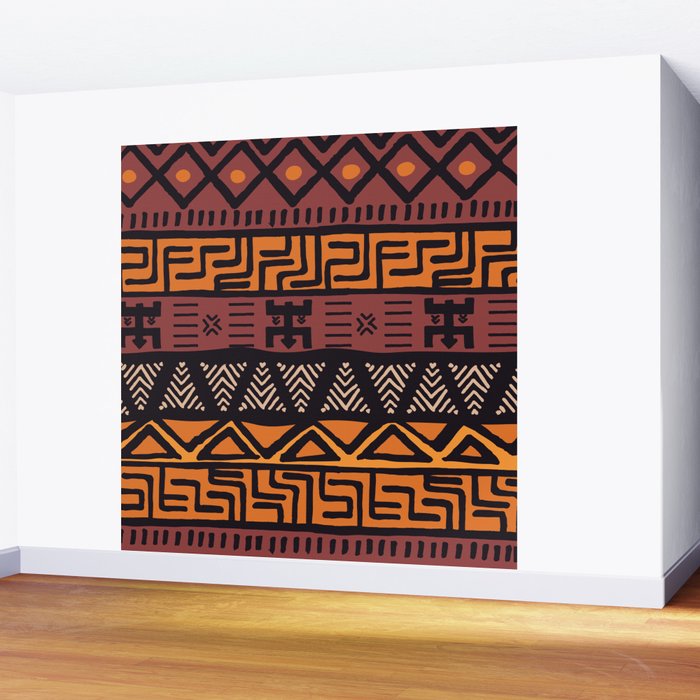 Tribal ethnic geometric pattern 021 Wall Mural Gallery Image 2