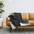 Monochrome Ink 01 Throw Blanket Gallery Image 1