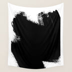 Monochrome Ink 01 Wall Tapestry Gallery Image 4