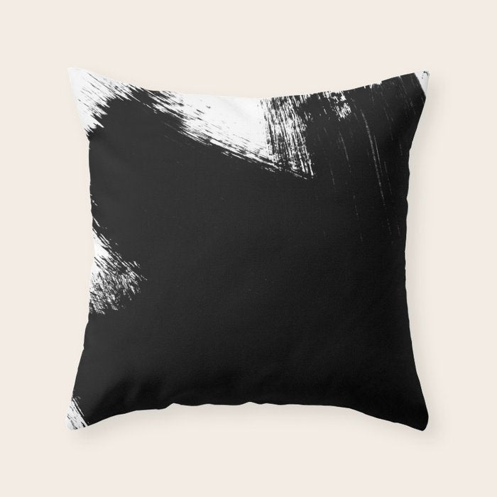 Monochrome Ink 01 Throw Pillow Gallery Image 6