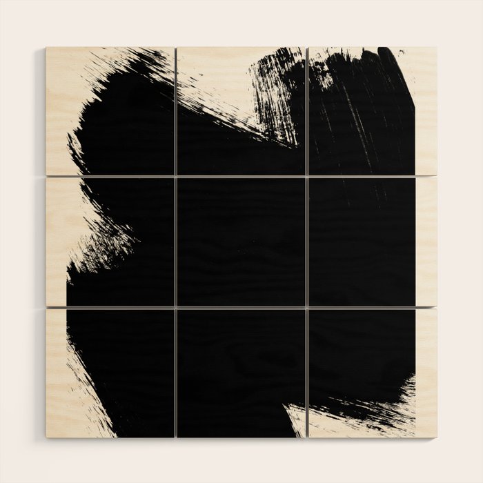 Monochrome Ink 01 Wood Wall Art Gallery Image 1