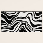 Monochrome Waves Desk Mat Gallery Image 3