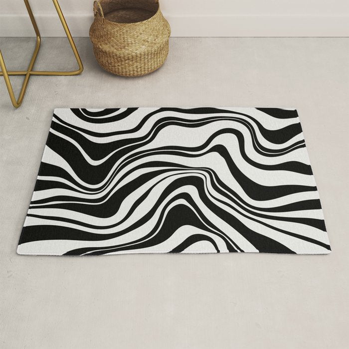 Monochrome Waves Rug Gallery Image 1